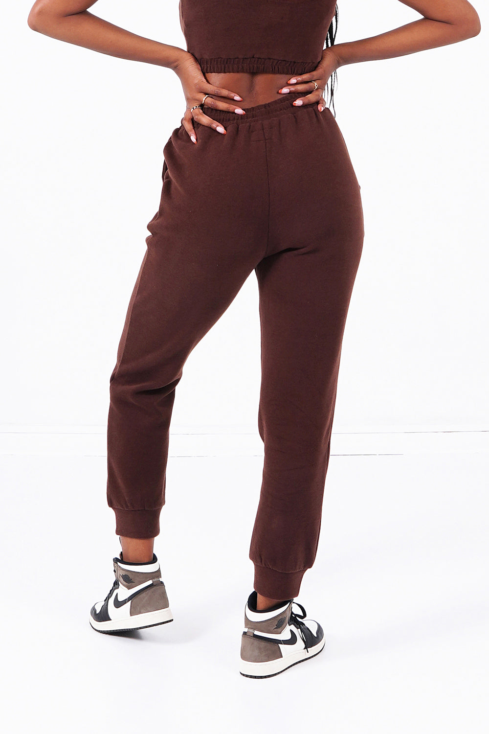 Sixth June - Jogging signature molletonnée Marron foncé