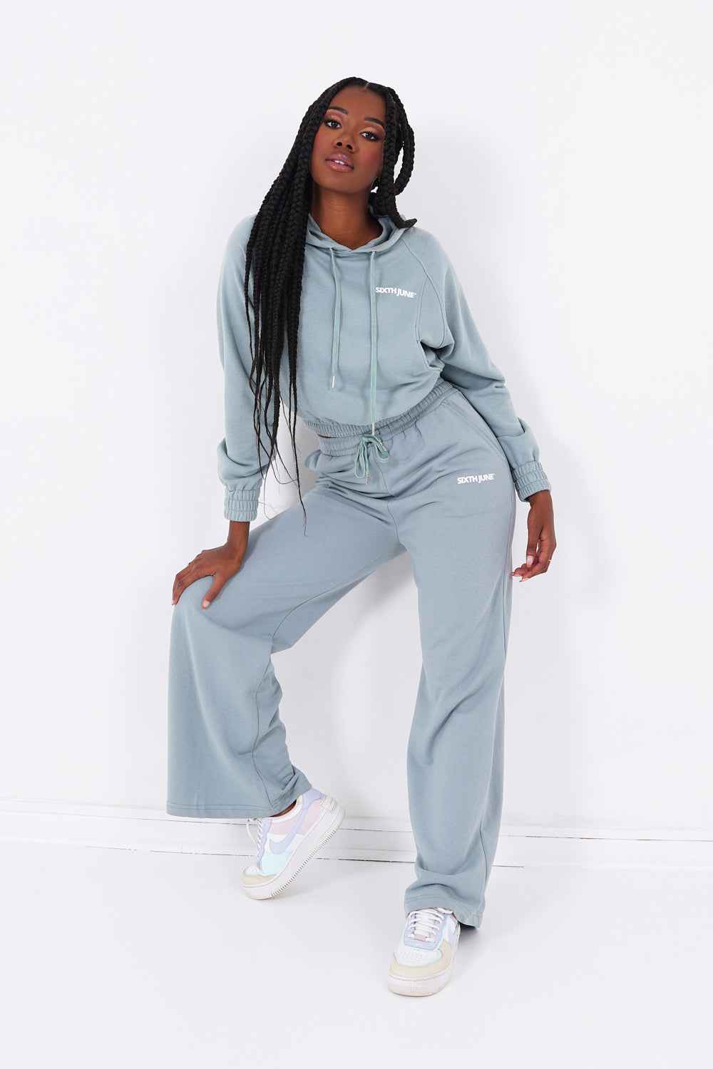 Sixth June - Jogging jambes larges Bleu clair