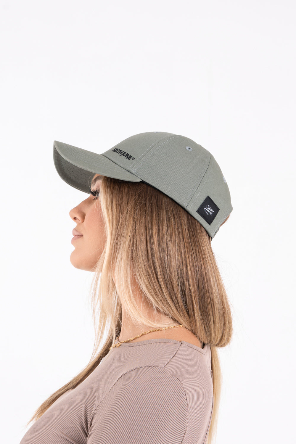 Sixth June - Casquette logo brodé mixte Vert kaki