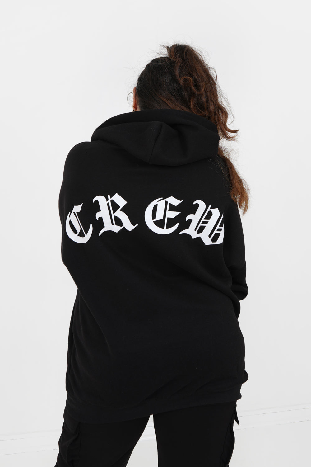 Sixth June - Sweat capuche crew manches curve Noir