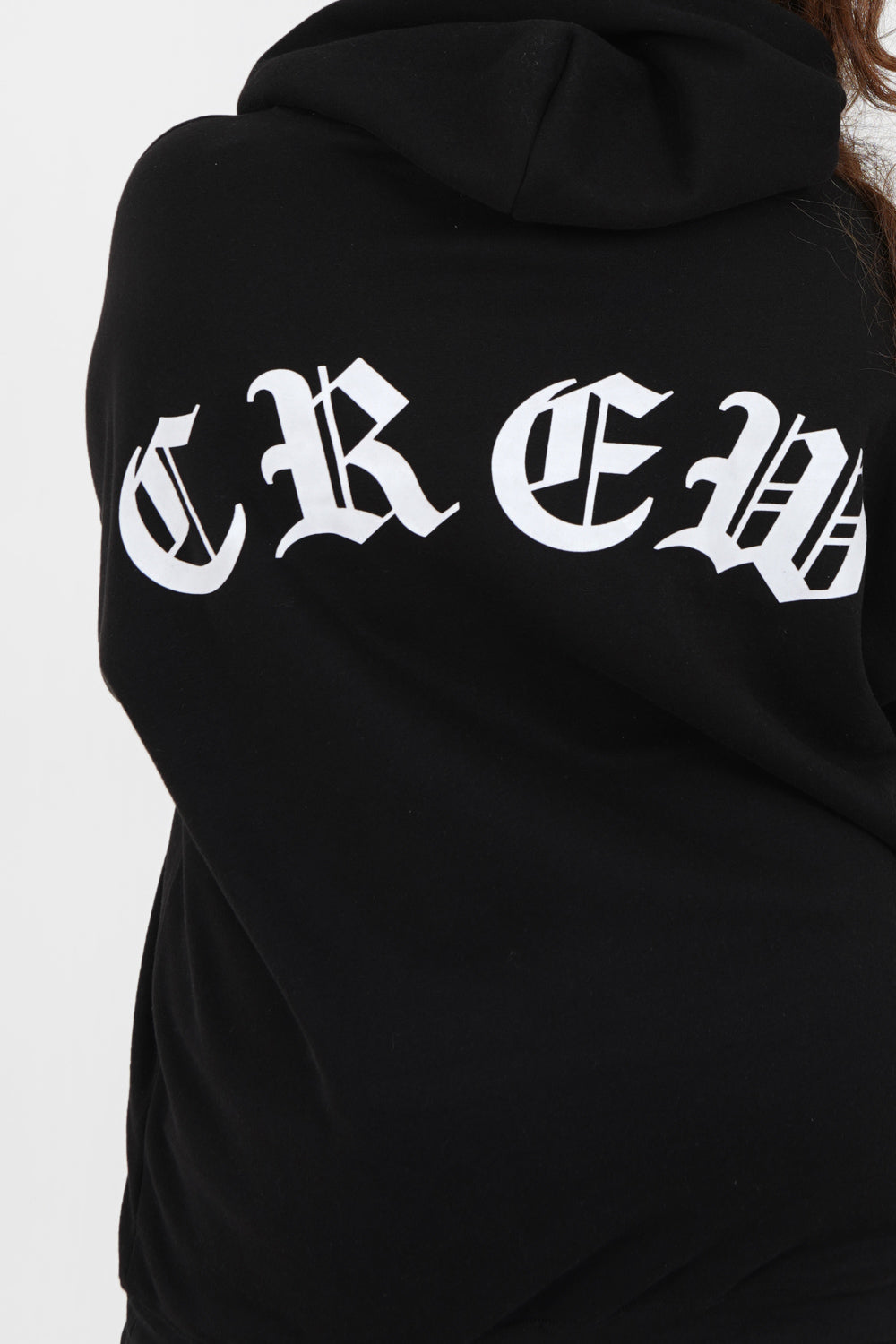 Sixth June - Sweat capuche crew manches curve Noir