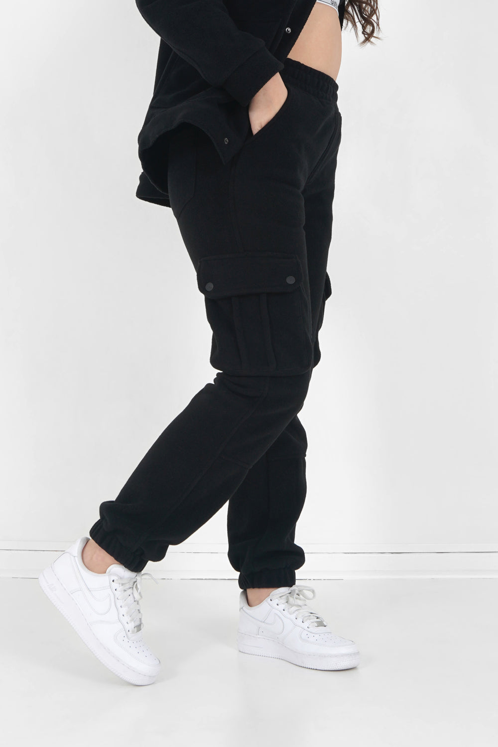 Sixth June - Pantalon cargo polaire Noir