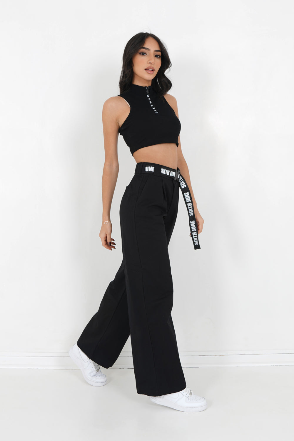 Sixth June - Pantalon sergé large Noir