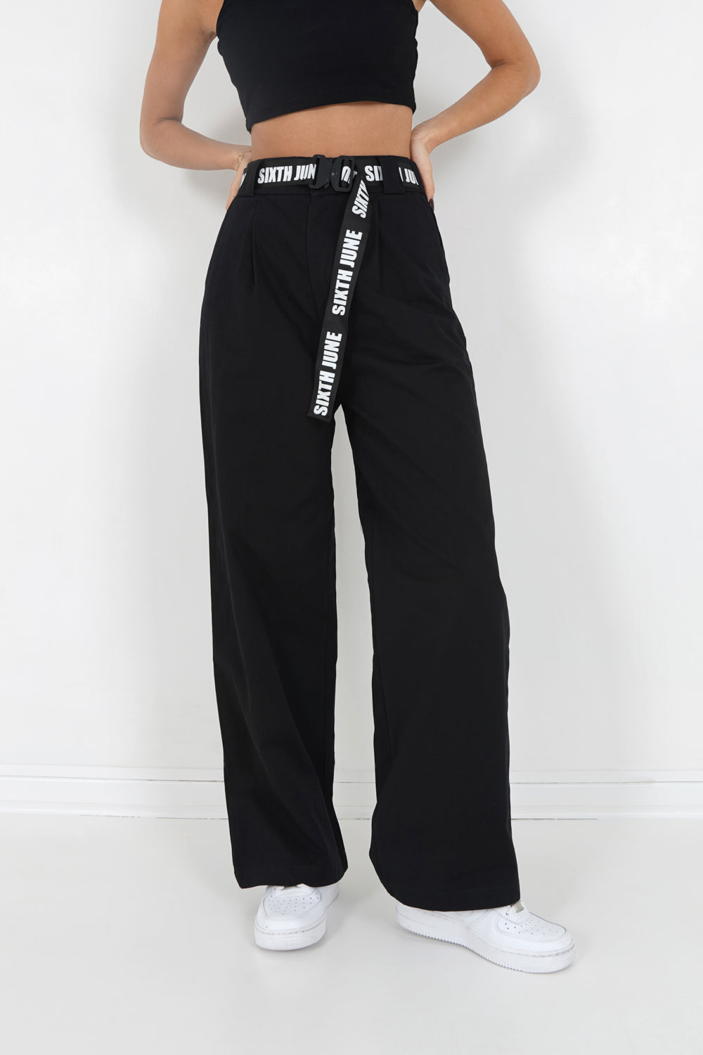 Sixth June - Pantalon sergé large Noir