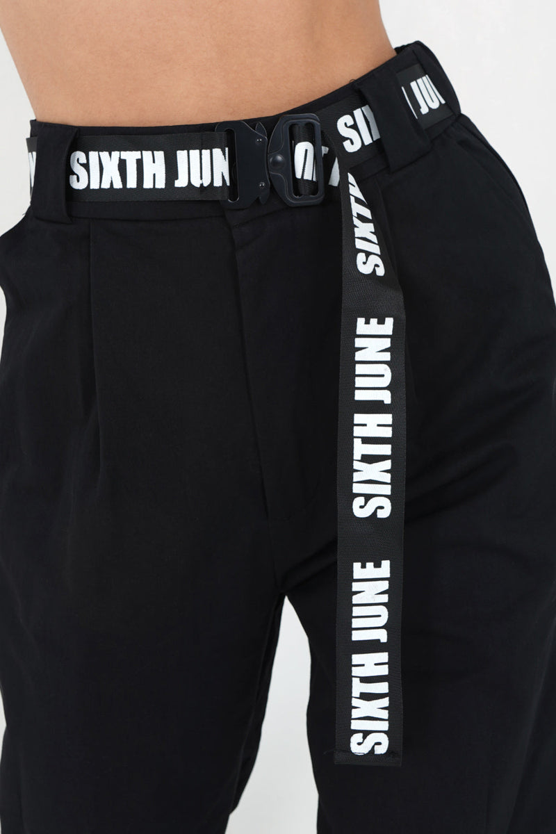 Sixth June - Pantalon sergé large Noir