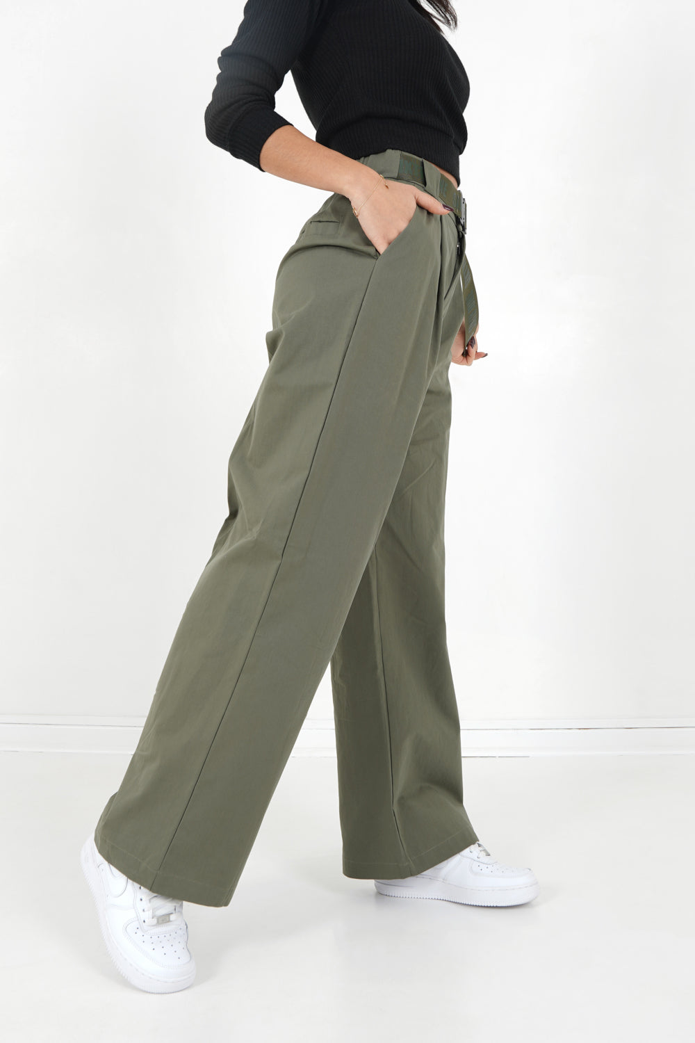 Sixth June - Pantalon sergé large Vert kaki