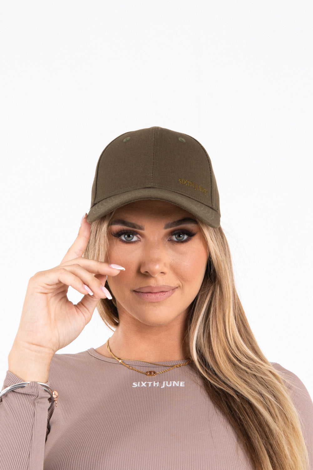 Sixth June - Casquette logo broderie mixte Vert kaki