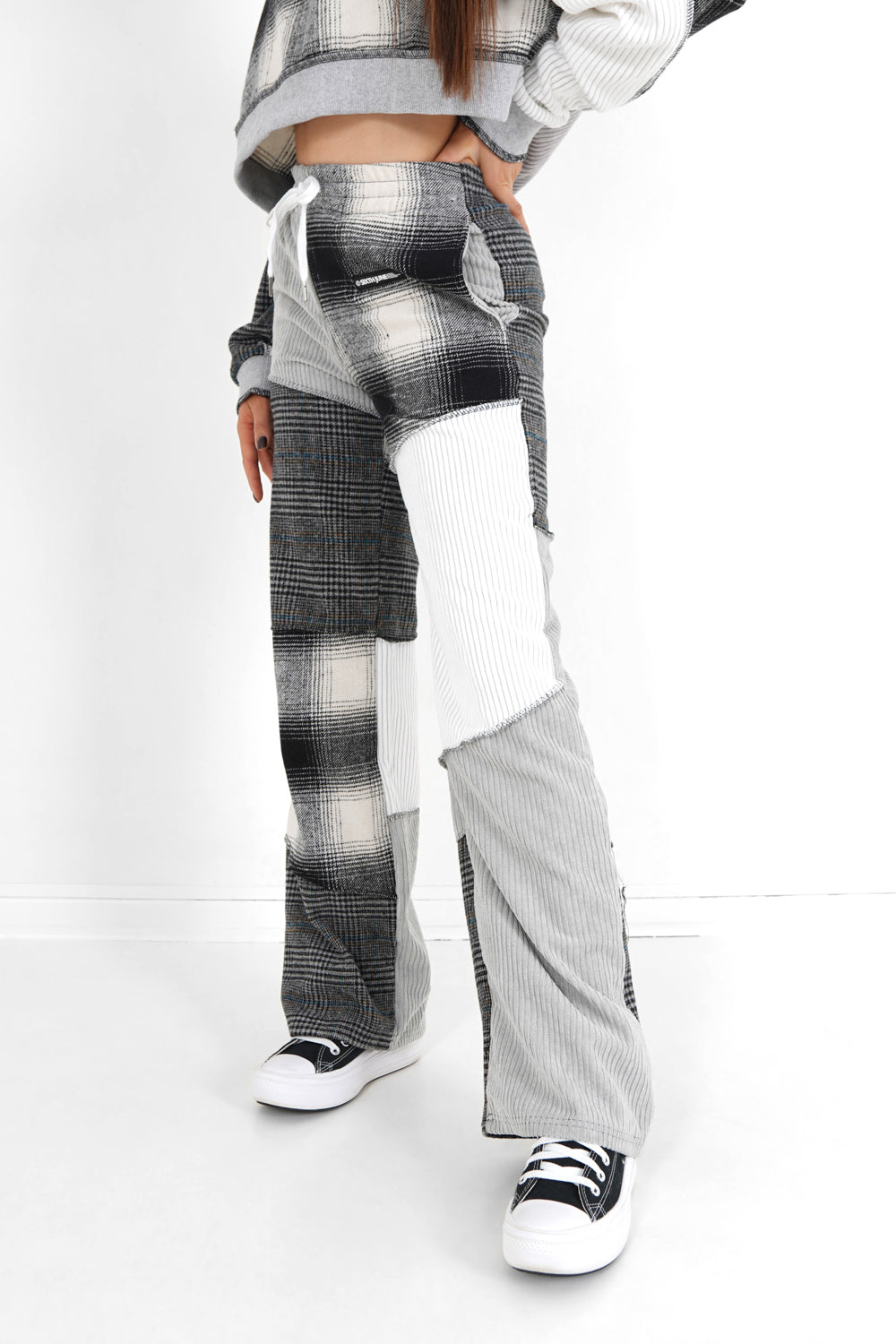 Sixth June - Pantalon multi tissus Gris