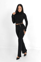 Sixth June - Pantalon fluide agrafes Noir