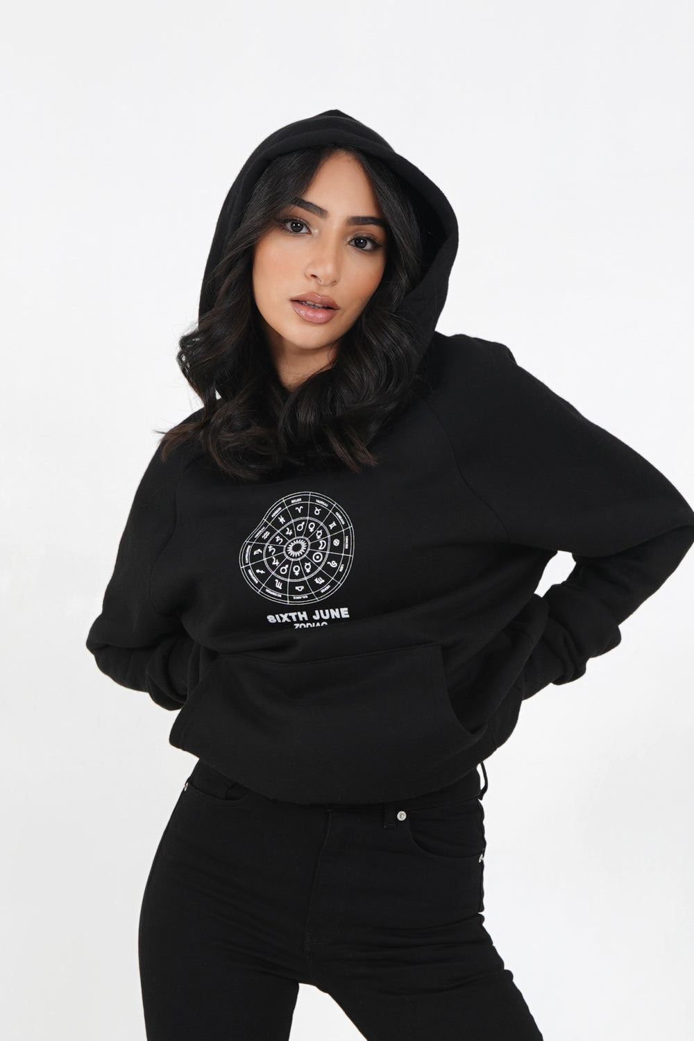 Sixth June - Sweat capuche signes zodiaque Noir