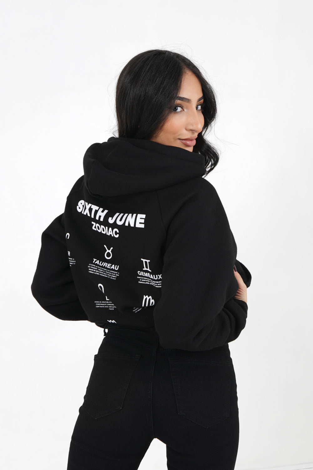 Sixth June - Sweat capuche signes zodiaque Noir