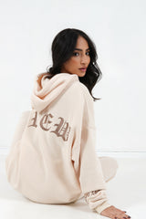 Sixth June - Sweat capuche crew manches Beige