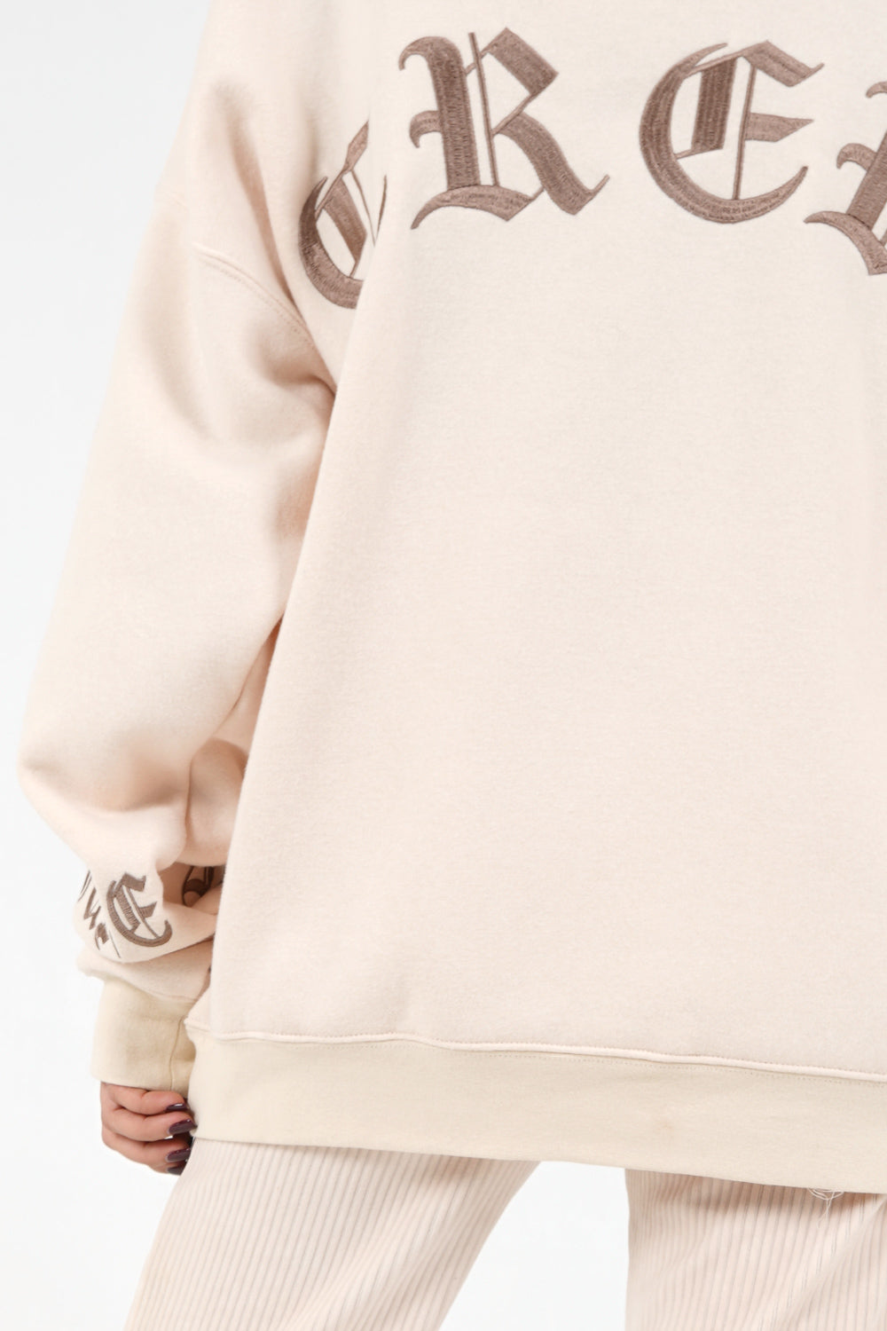 Sixth June - Sweat capuche crew manches Beige