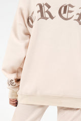Sixth June - Sweat capuche crew manches Beige