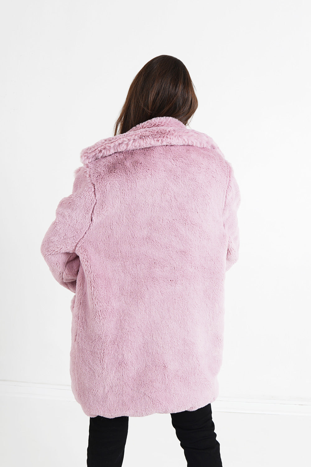 Sixth June - Veste longue fourrure Rose