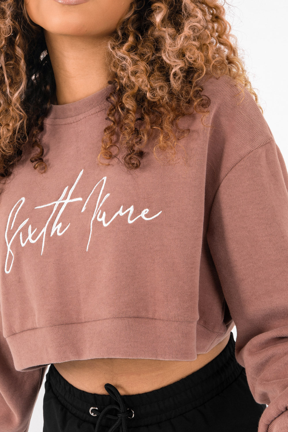 Sixth June - Sweatshirt signature molletonnée Beige foncé