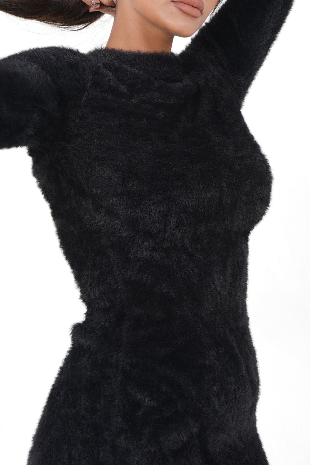 Sixth June - Robe courte duveteuse Noir