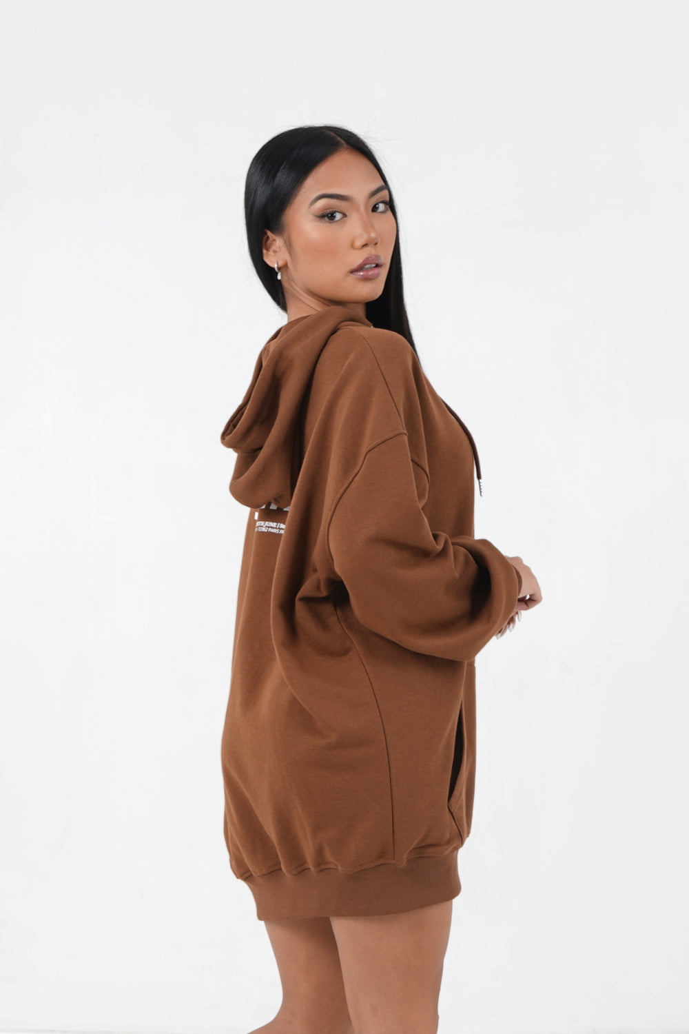 Sixth June - Sweat à capuche oversize Marron foncé