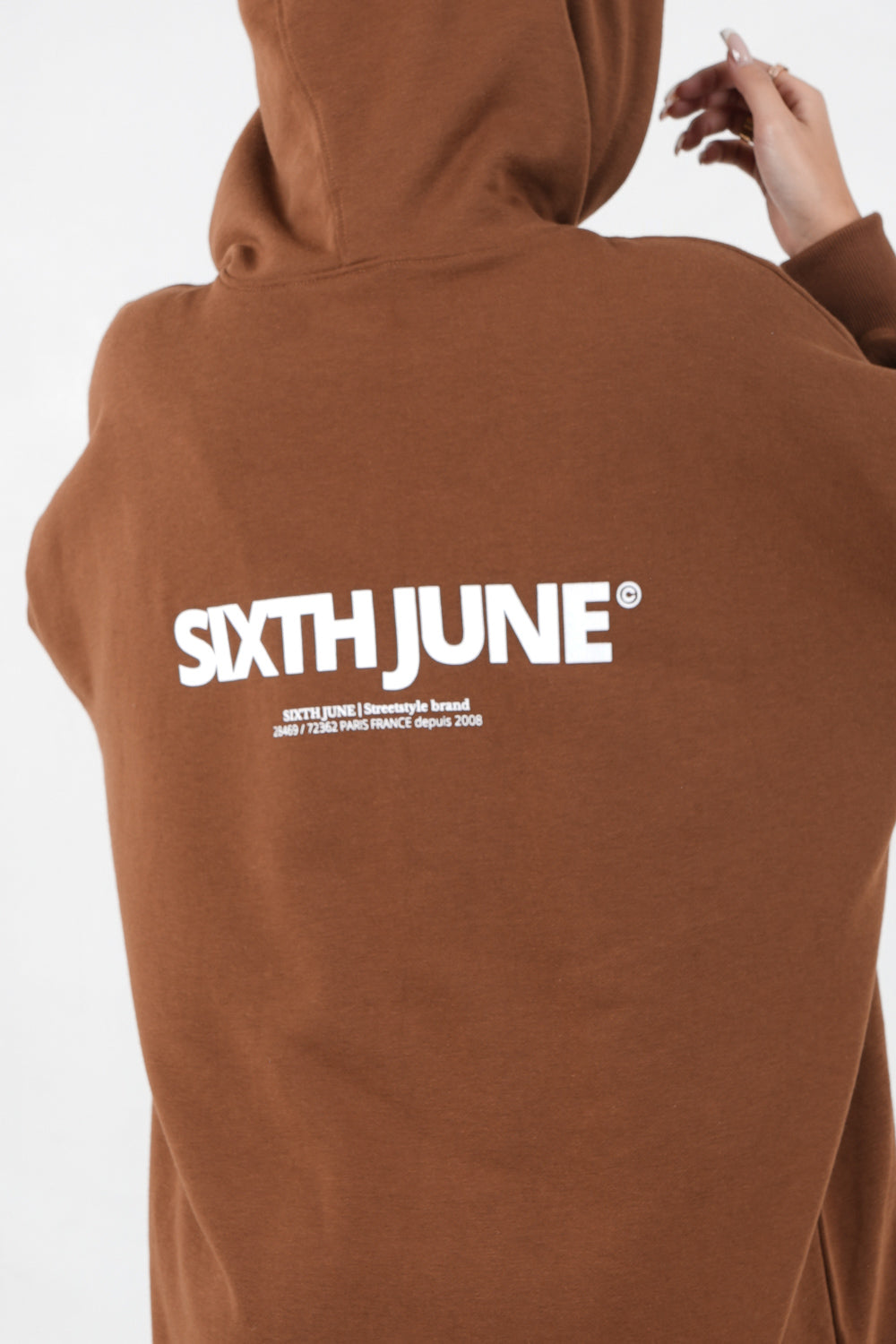 Sixth June - Sweat à capuche oversize Marron foncé