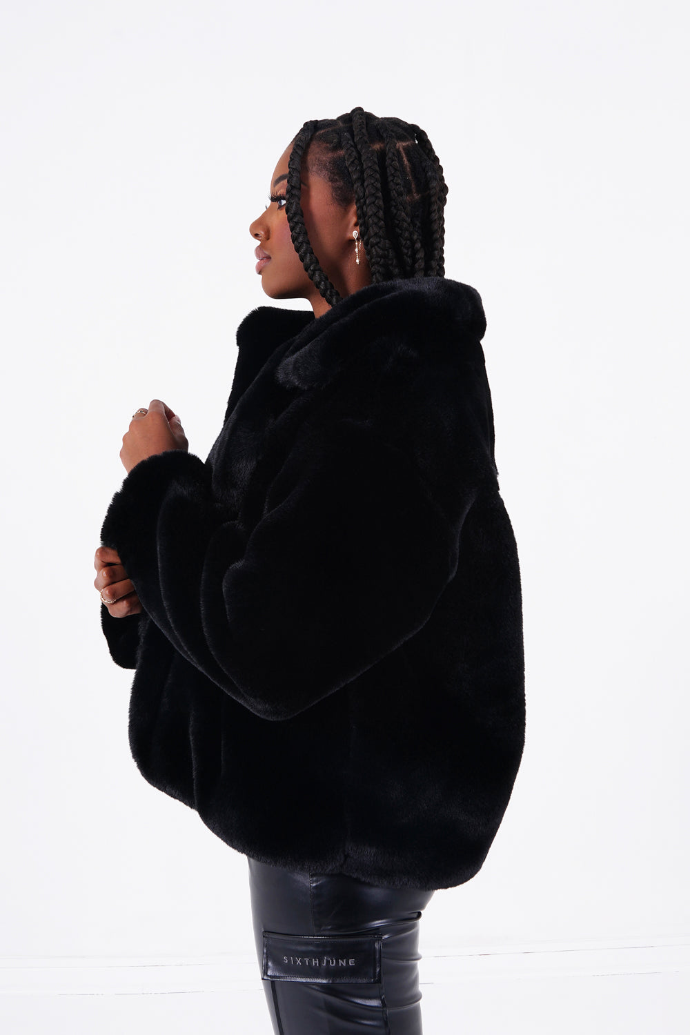 Sixth June - Veste oversize fourrure Noir