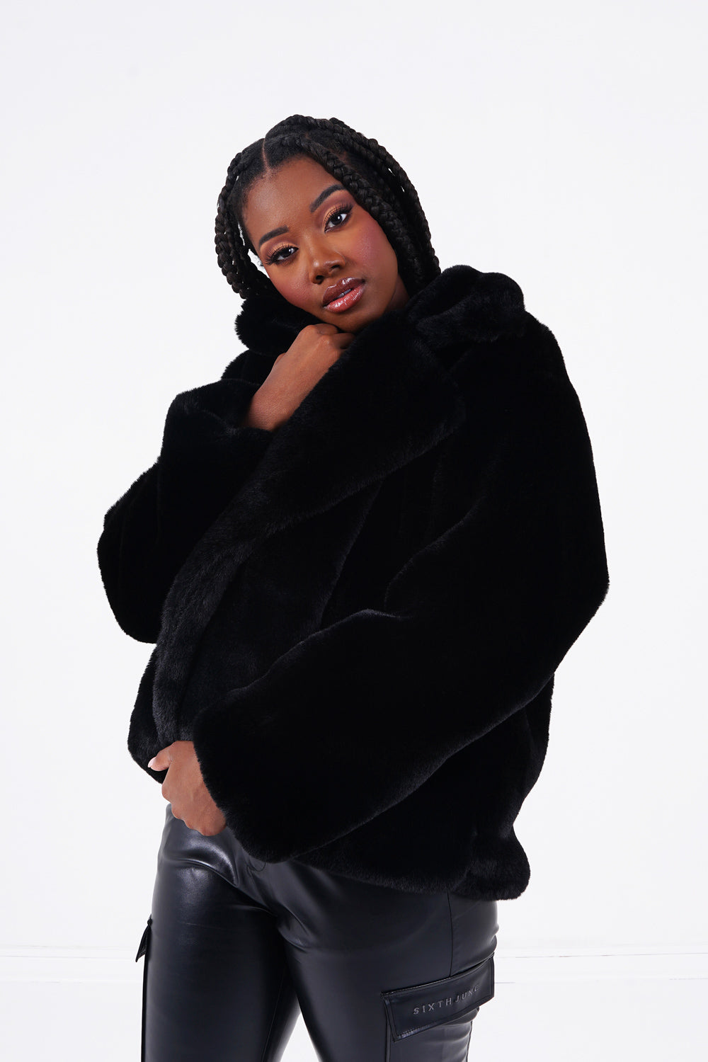 Sixth June - Veste oversize fourrure Noir