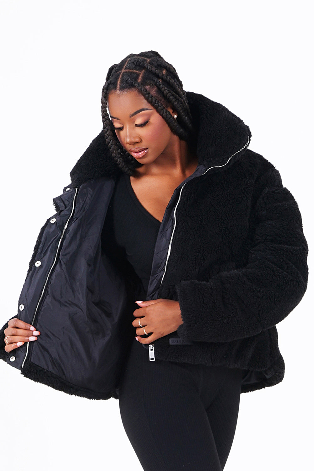 Sixth June - Veste matelassée sherpa Noir