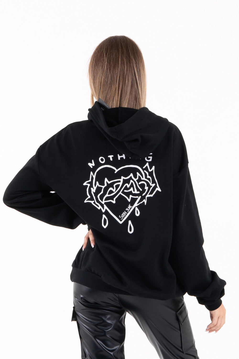 Sixth June - Sweat capuche NOTHING large Noir