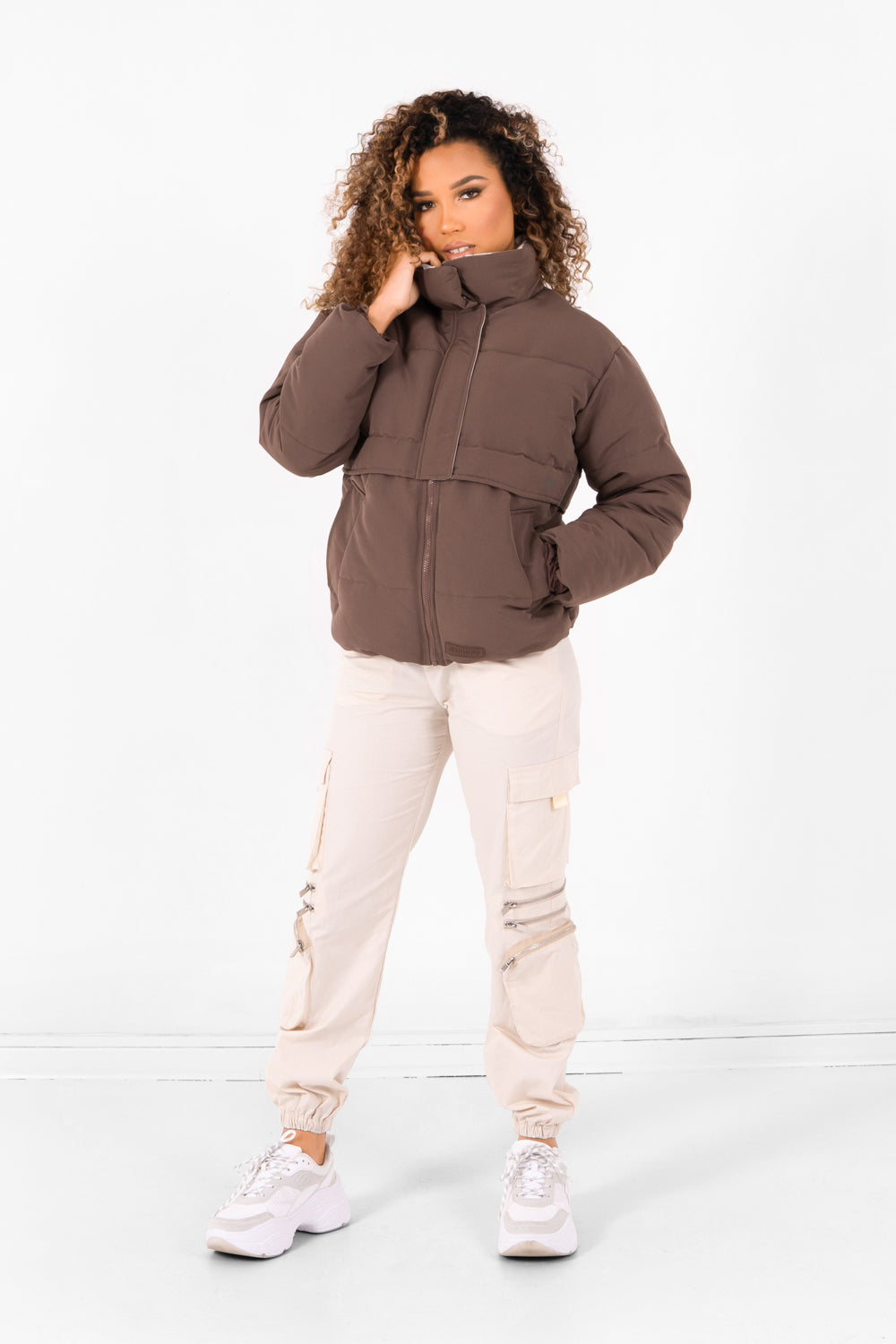 Sixth June - Doudoune oversize matelassée Marron