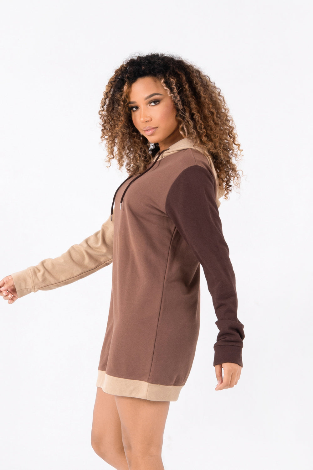 Sixth June - Robe sweat tricolore Marron