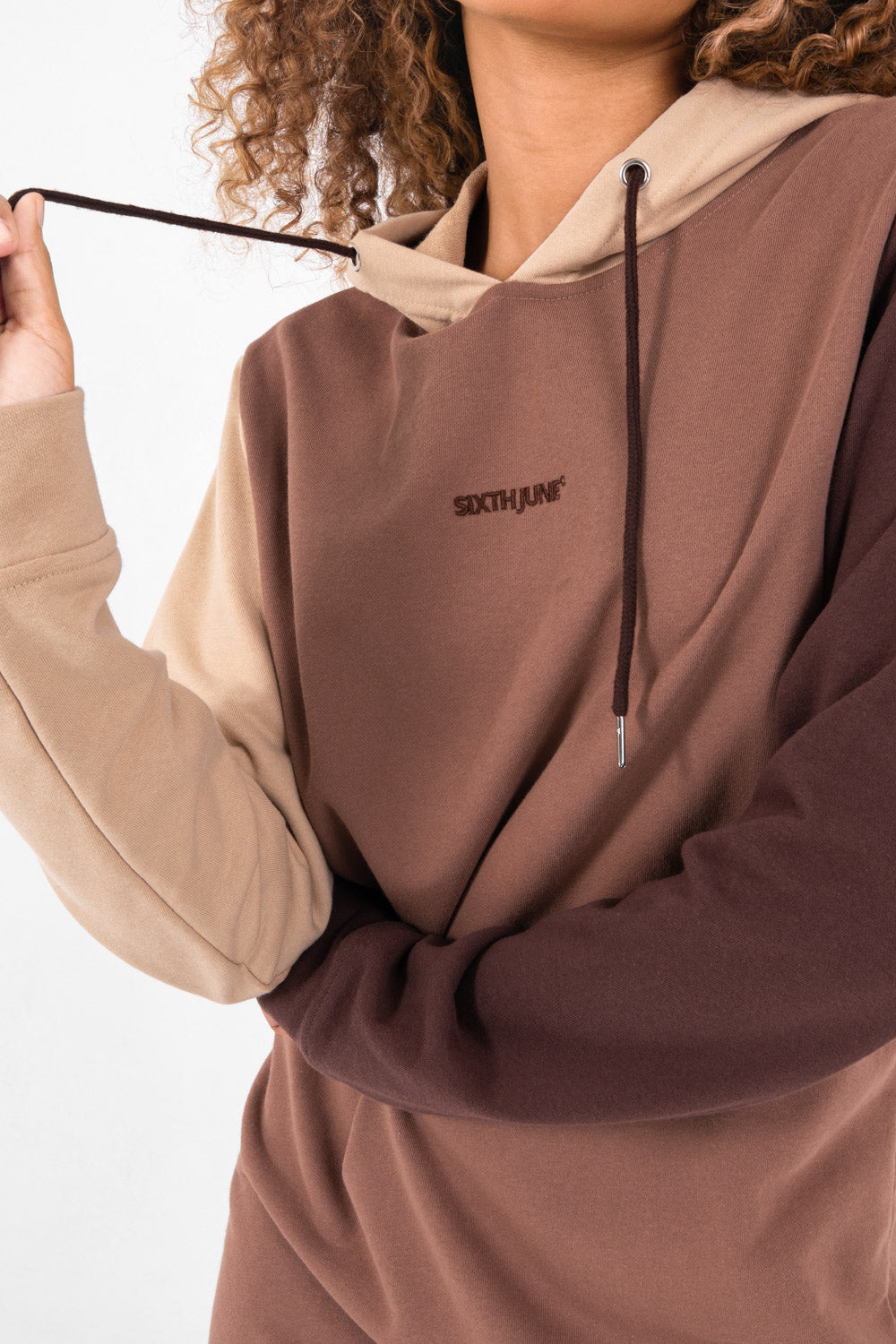 Sixth June - Robe sweat tricolore Marron