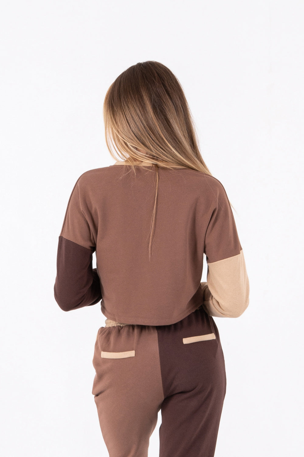 Sixth June - Sweat court tricolore Marron