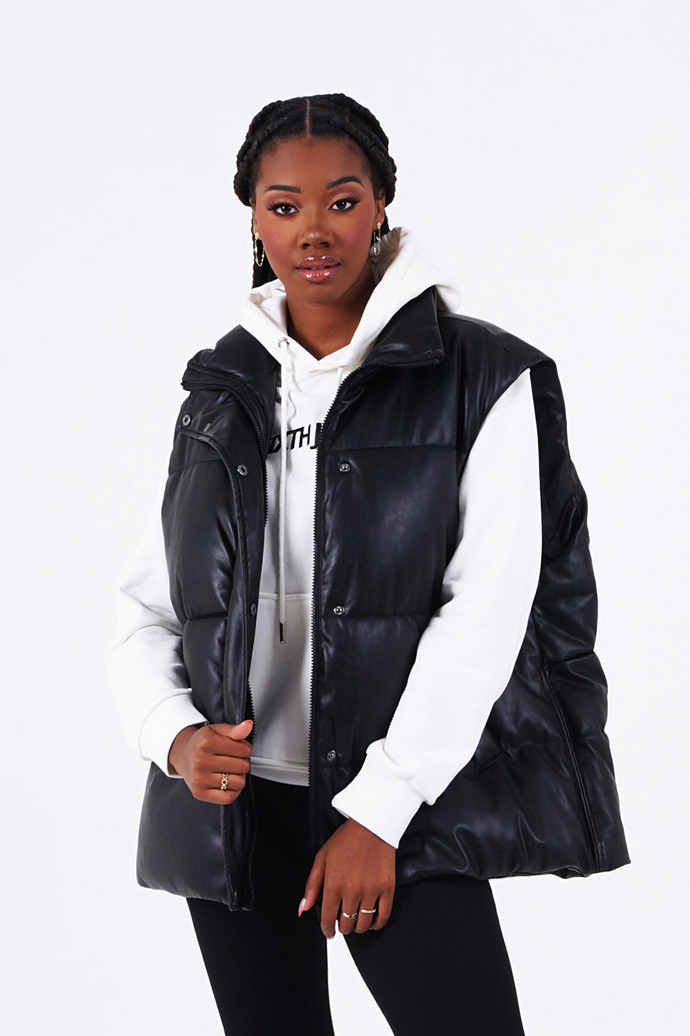 Sixth June - Veste simili cuir sans manches Noir