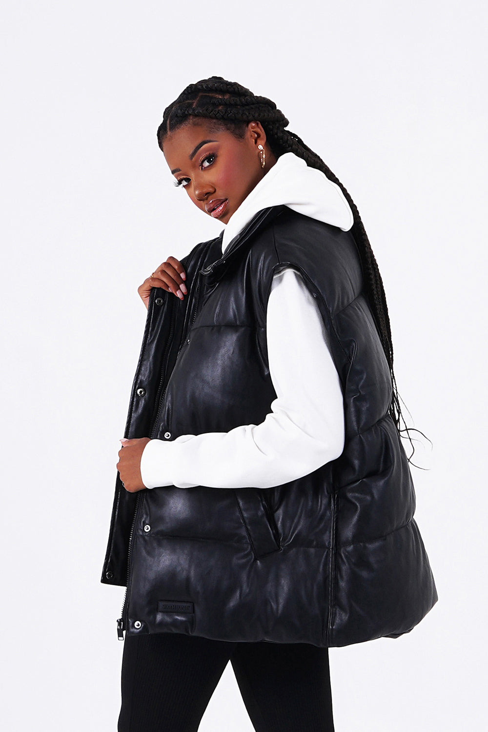 Sixth June - Veste simili cuir sans manches Noir