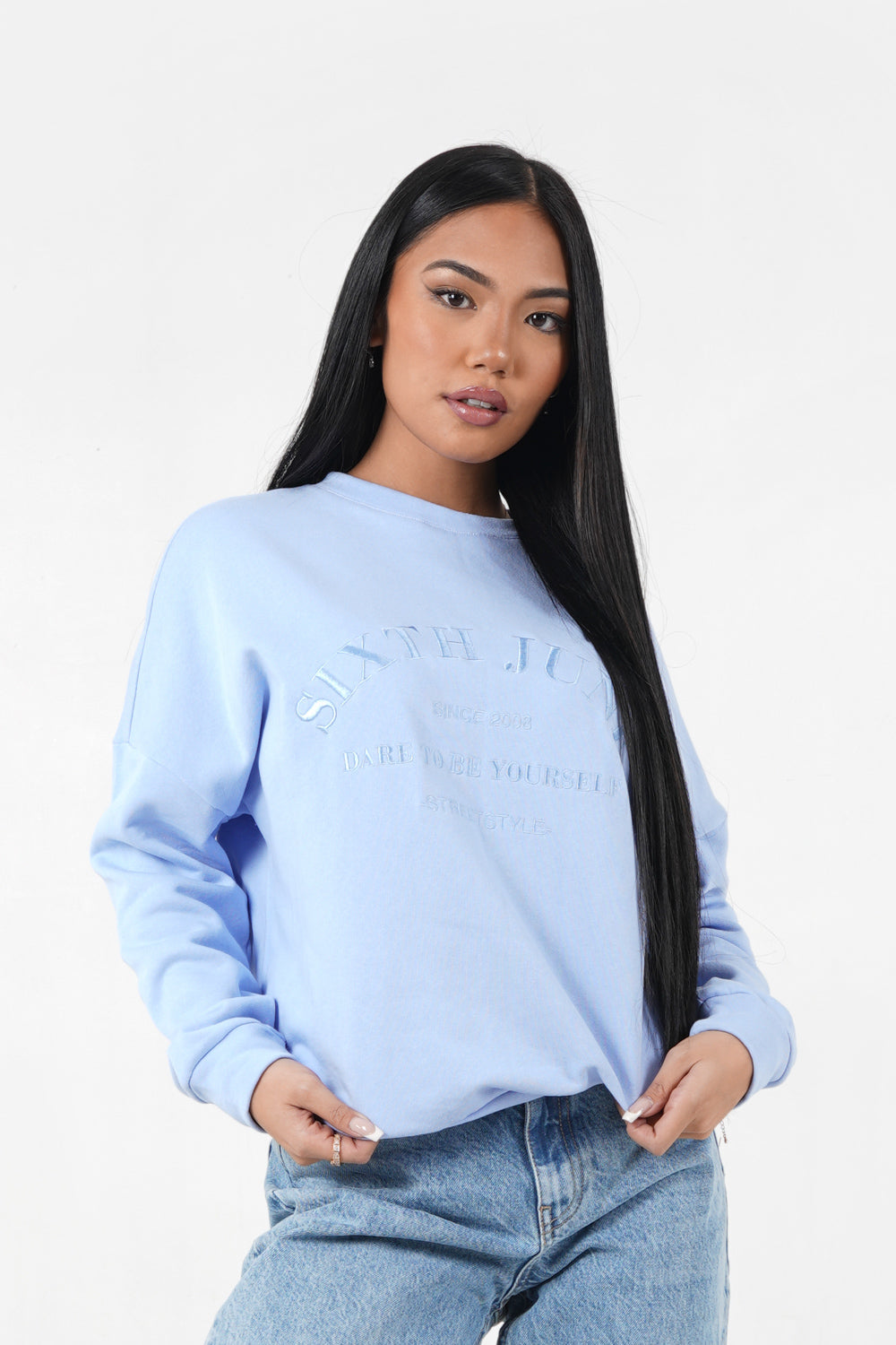 Sixth June - Sweatshirt ton sur ton Bleu clair