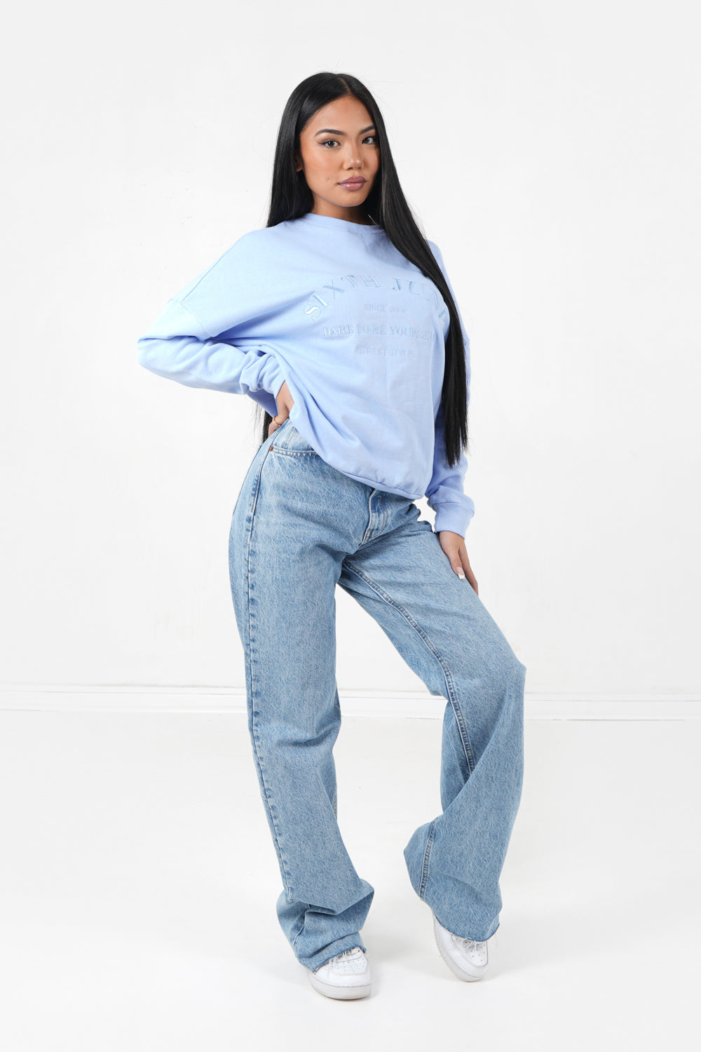 Sixth June - Sweatshirt ton sur ton Bleu clair