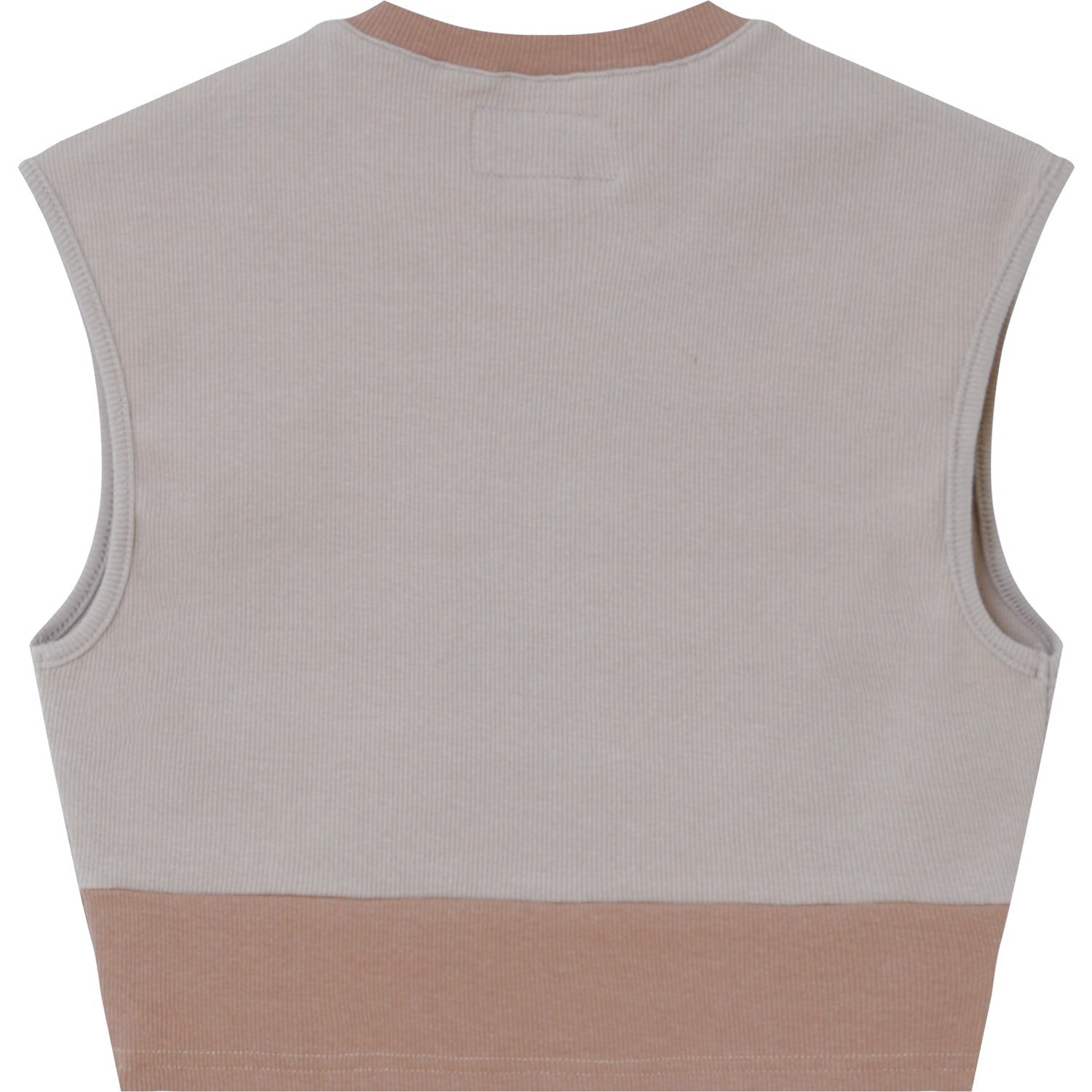 Sixth June - Top bicolor côtelé Beige clair