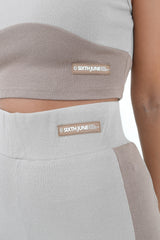 Sixth June - Legging bicolor côtelé Beige clair