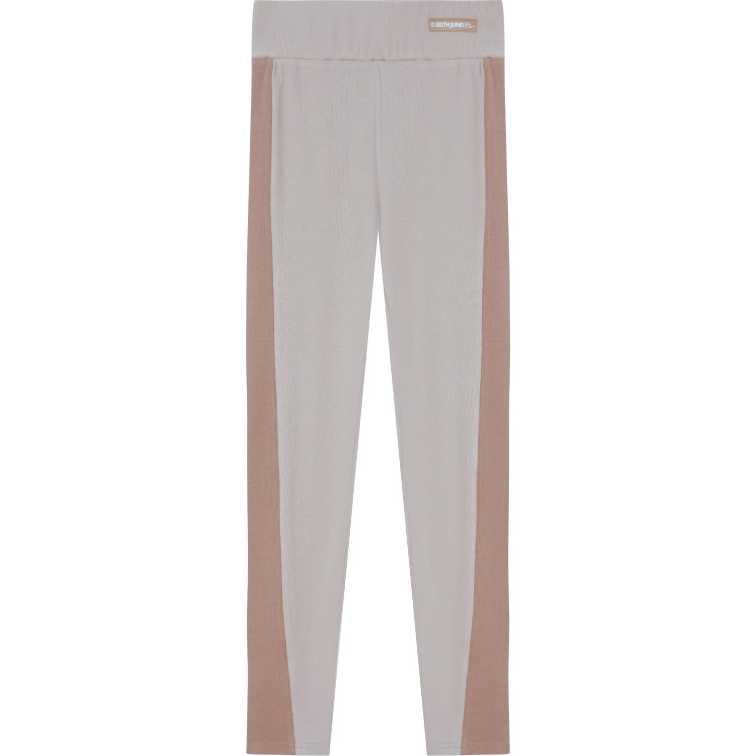 Sixth June - Legging bicolor côtelé Beige clair
