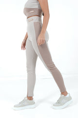 Sixth June - Legging bicolor côtelé Beige clair
