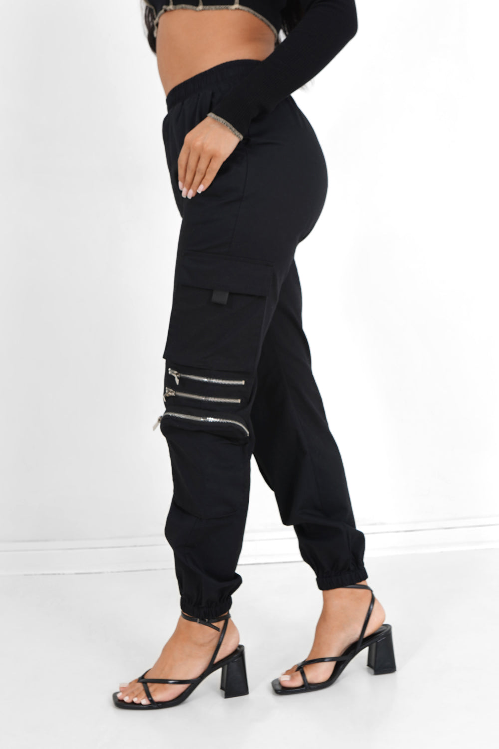 Sixth June - Pantalon cargo multi poches Noir