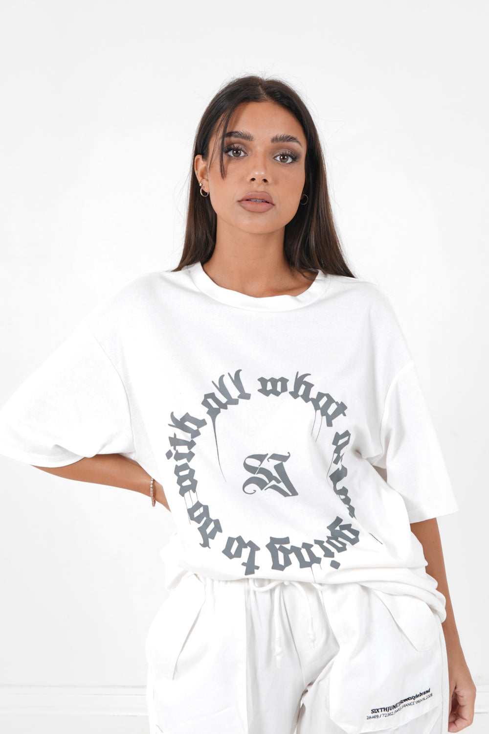 Sixth June - T-shirt imprimé oversize Blanc