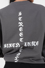 Sixth June - Sweatshirt imprimé oversize Gris