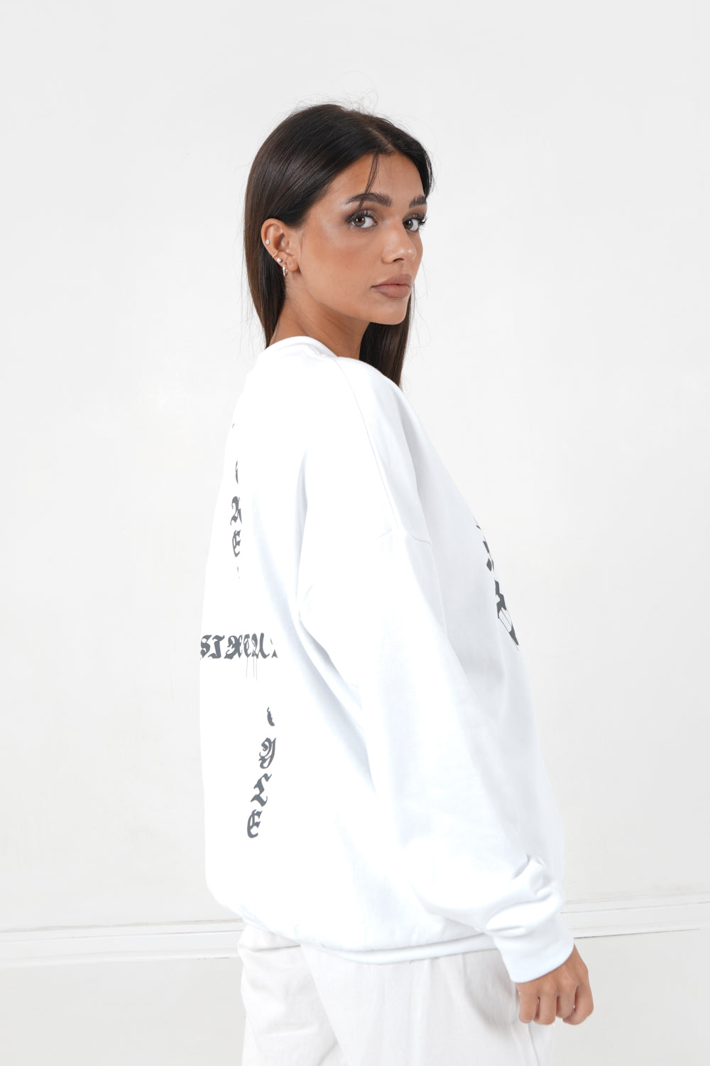 Sixth June - Sweatshirt imprimé oversize Blanc