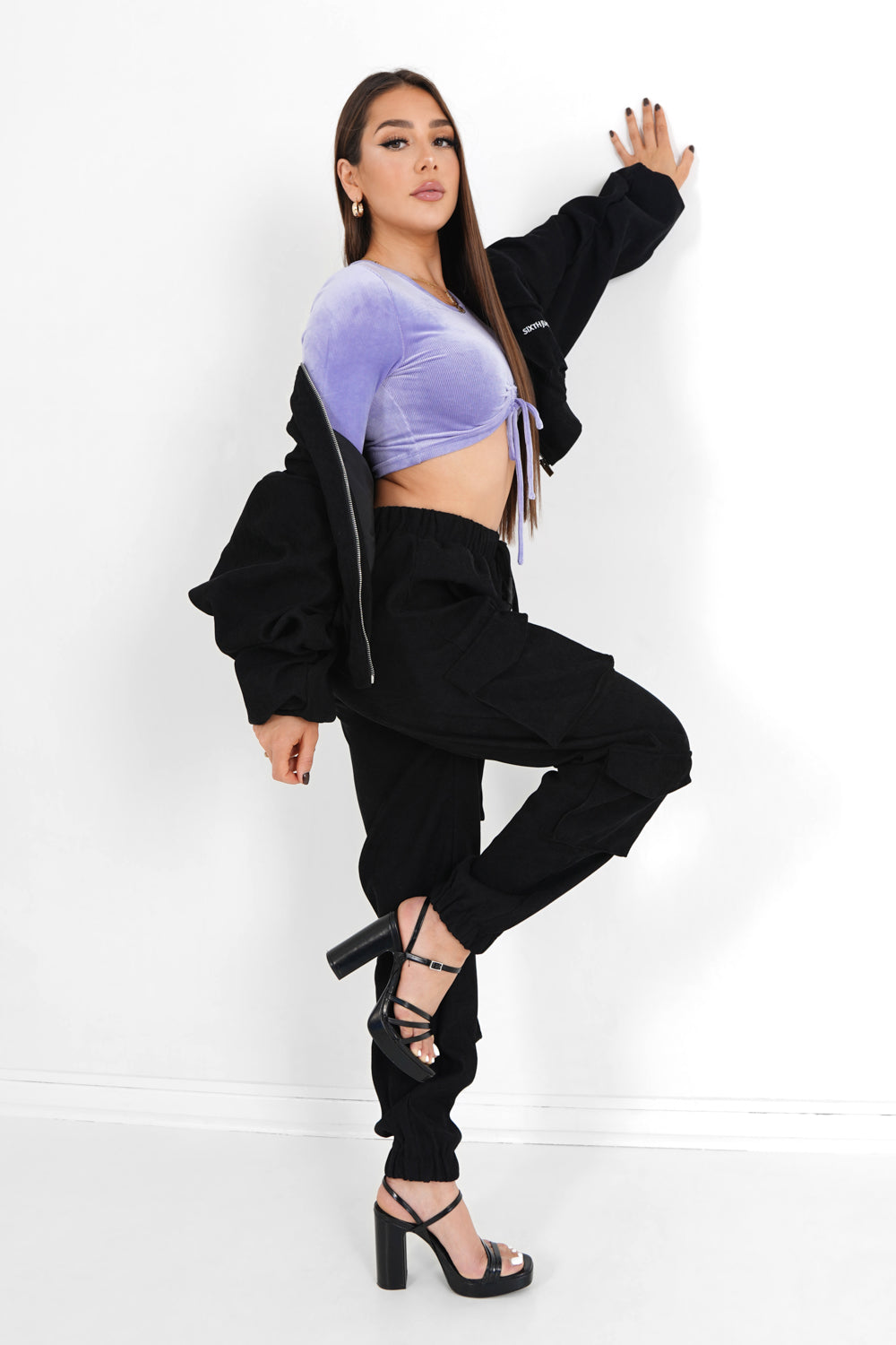 Sixth June - Veste bomber côtelé Noir