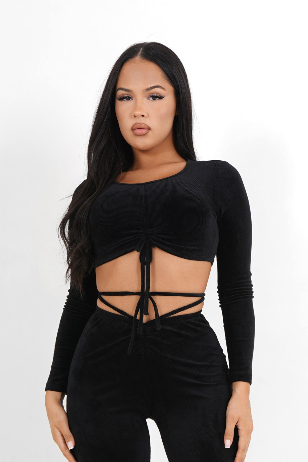 Sixth June - Top cordons velours côtelé Noir