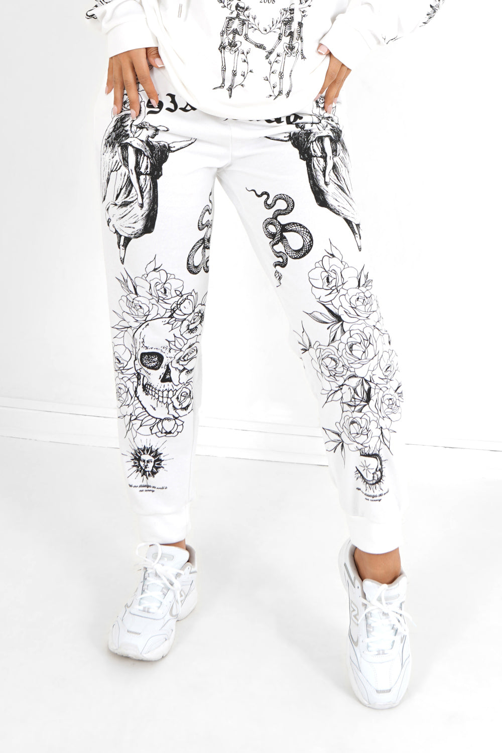 Sixth June - Jogging imprimé Tarot Blanc