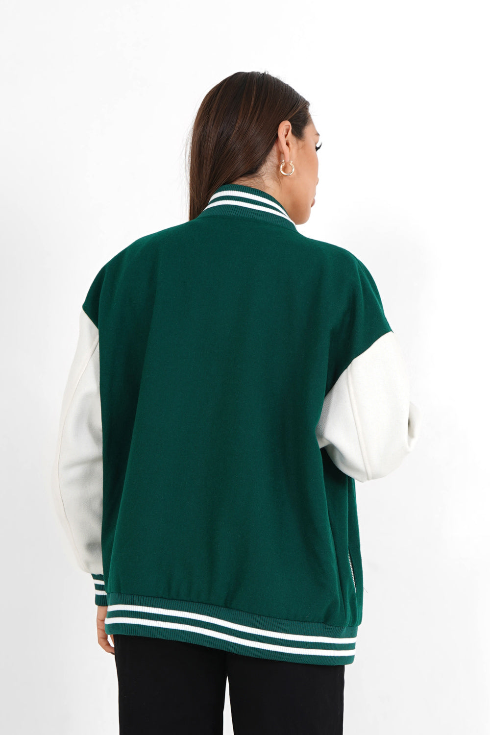 Sixth June - Veste teddy bicolore Vert foncé
