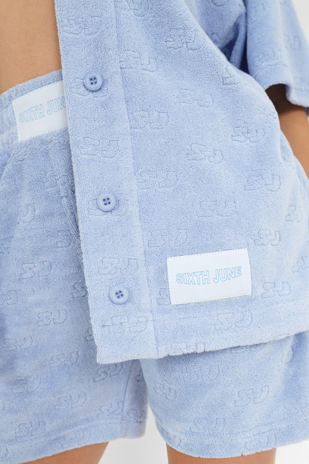 Sixth June - Chemise monogramme towel Bleu