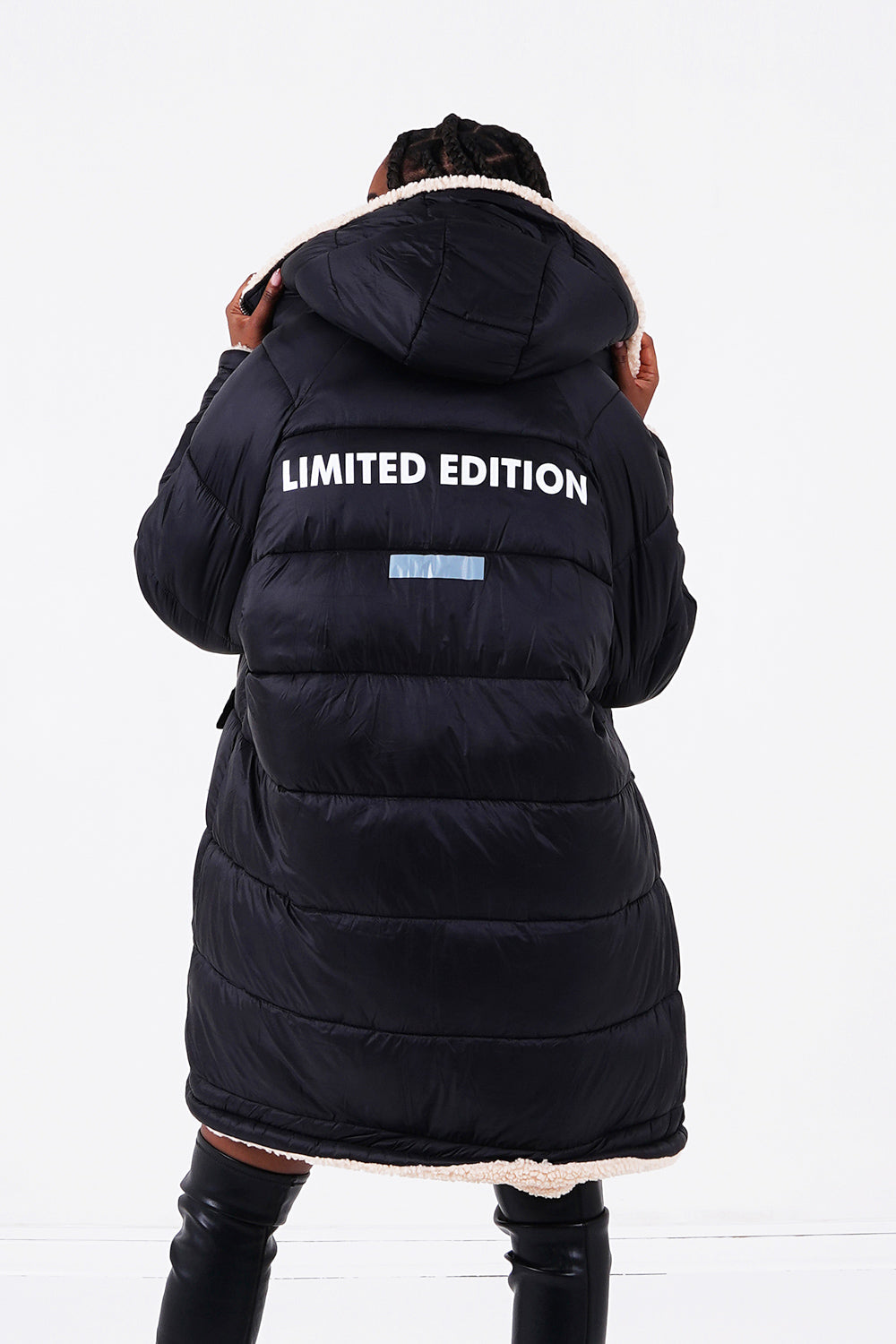 Sixth June - Doudoune longue réversible sherpa Beige