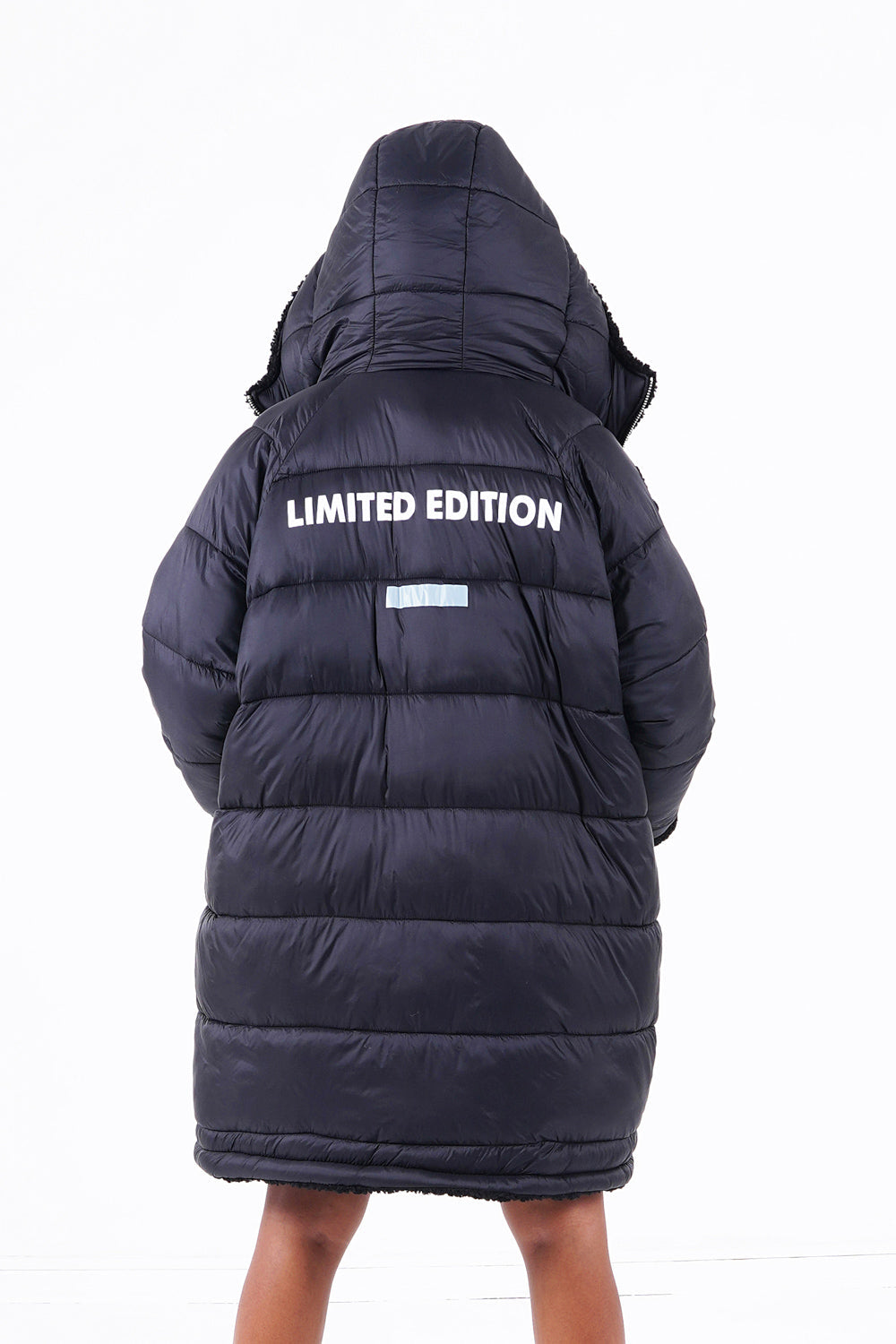 Sixth June - Doudoune longue réversible sherpa Noir